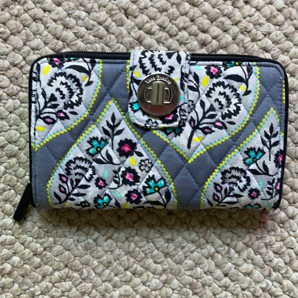 Vera Bradley Turn Lock Wallet in heritage leaf